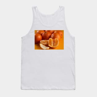 Oranges on a yellow background Tank Top